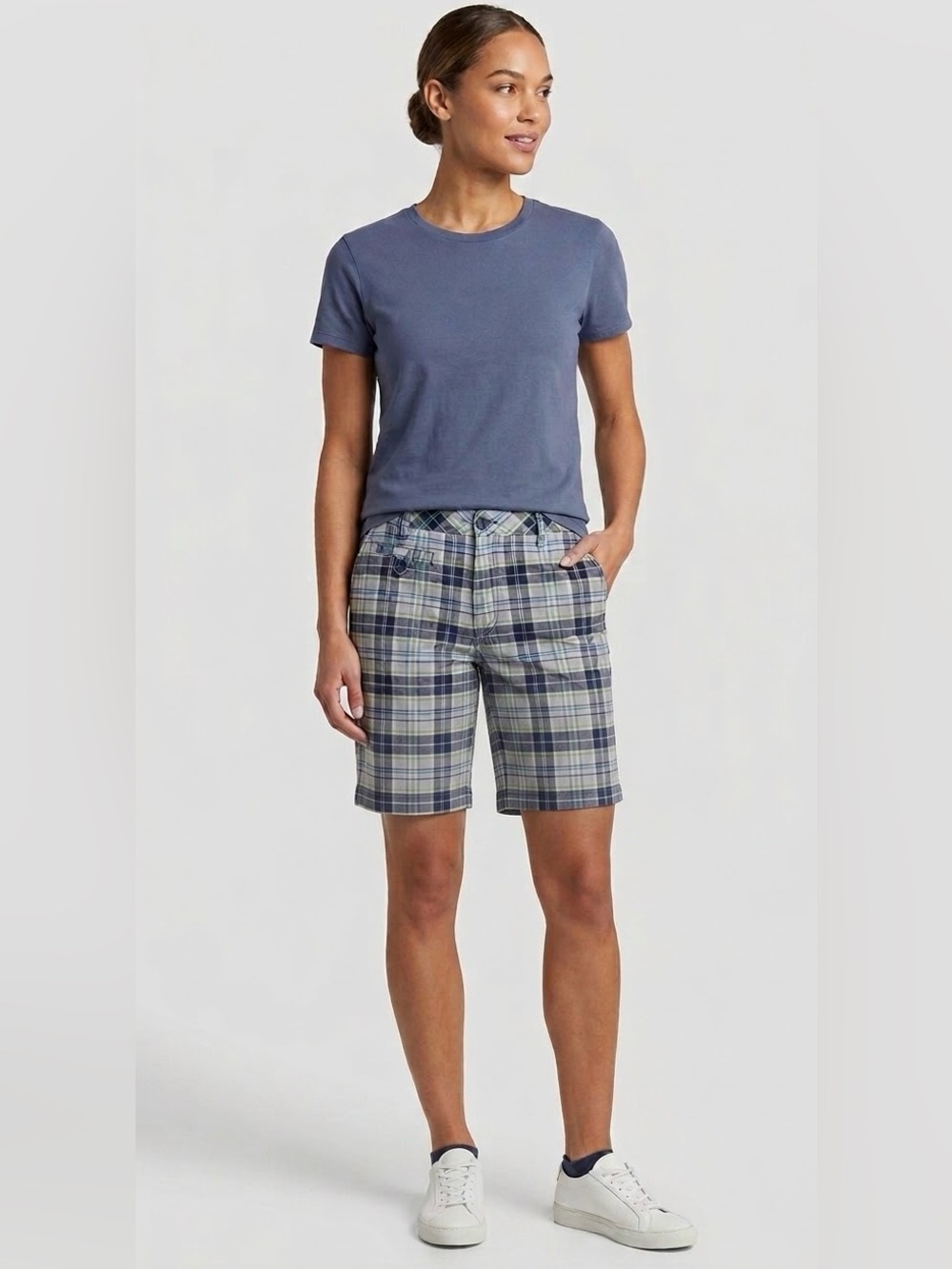 Plaid bermuda shorts
